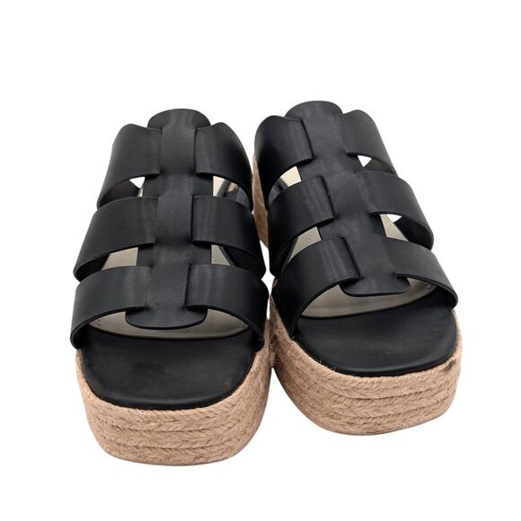 Franco Sarto Tevin Espadrille Platform Sandals Women's Black Size US8M EU38.5 - Picture 2 of 10